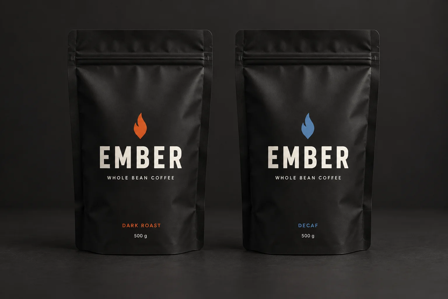 EMBER coffee packaging