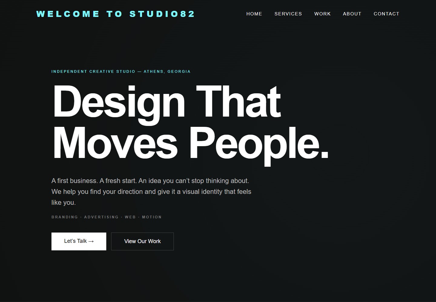 Studio82 website design